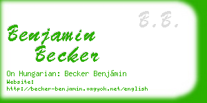 benjamin becker business card